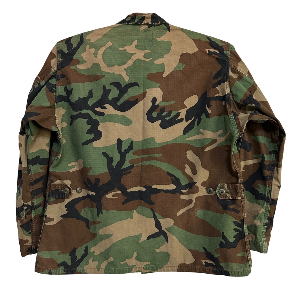 VTG 1985 US Military Woodland Camo BDU Jacket L Selma Gorpcore Streetwear M81 - Picture 2 of 11